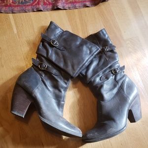 Leather boots